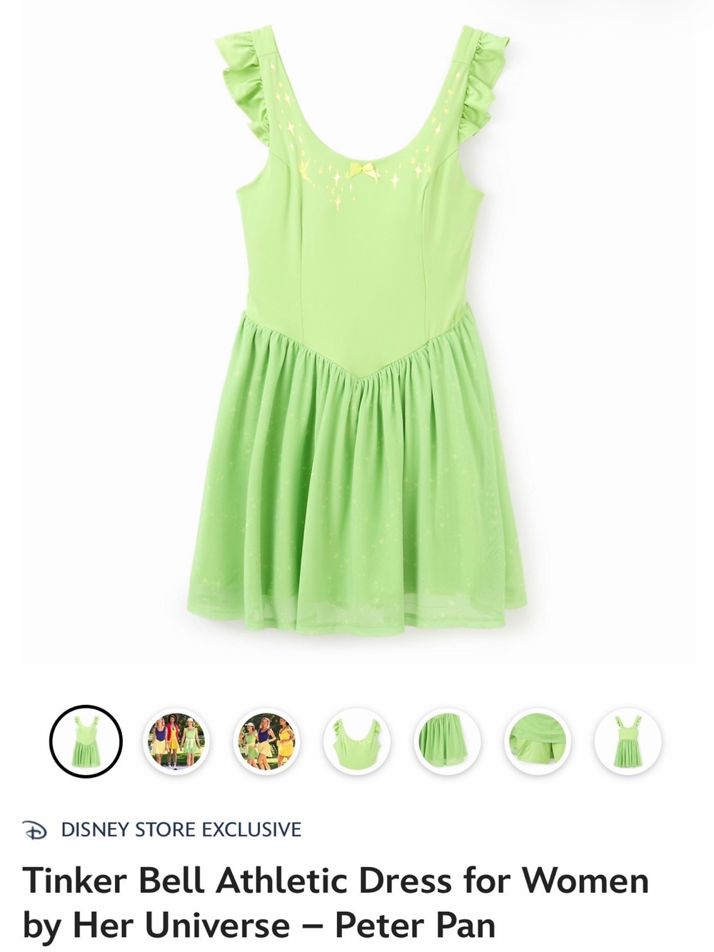 Tinker BELL ATHLETIC DRESS FOR WOMAN